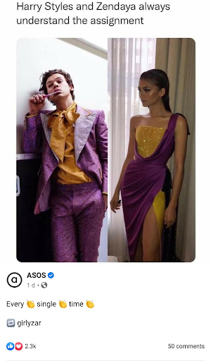 ASOS smartly crafts posts