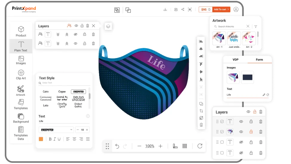 Face mask Design Tool - Visual Feature