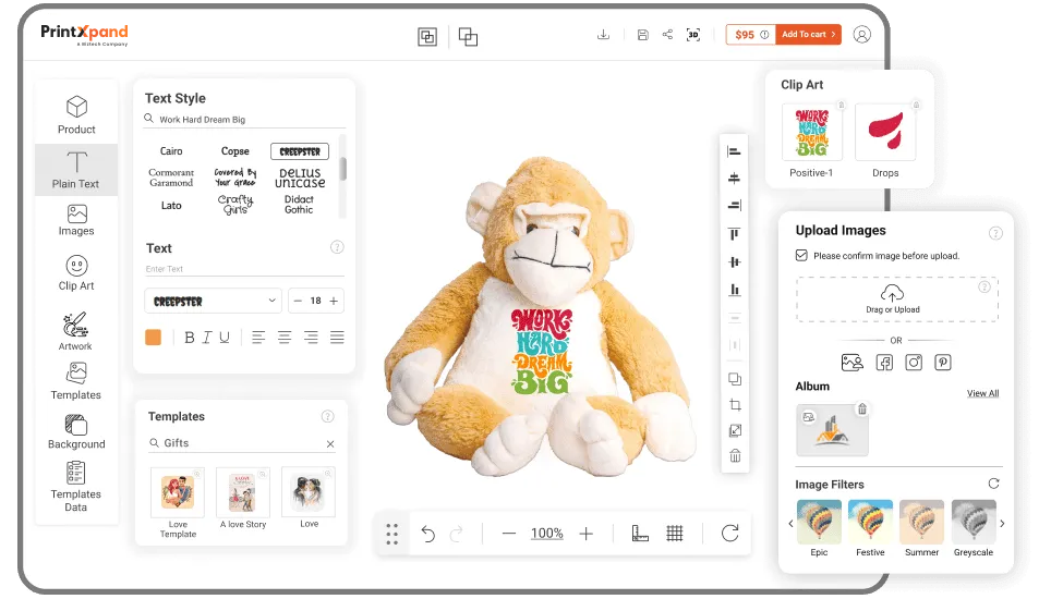 Gift Design Tool - Text Features