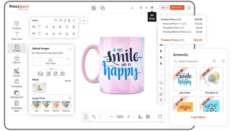 Mug Design Software - Visual Features