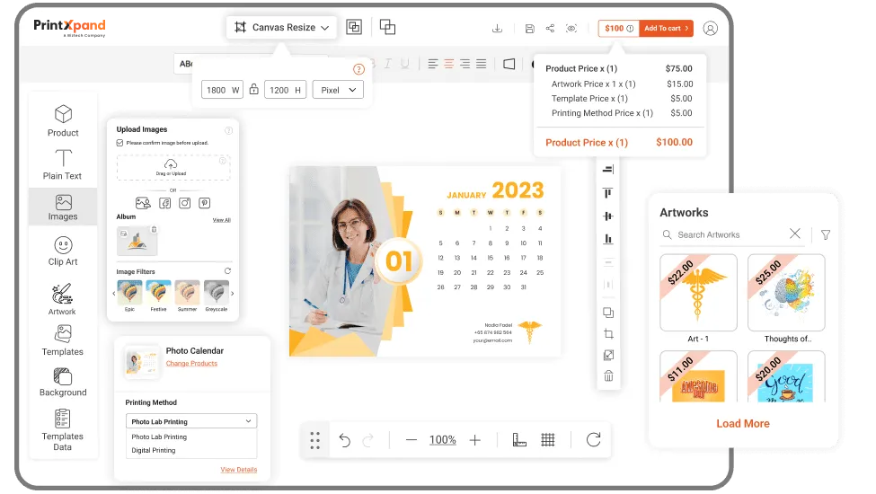 Photo Calendar Design Software - Visual Features