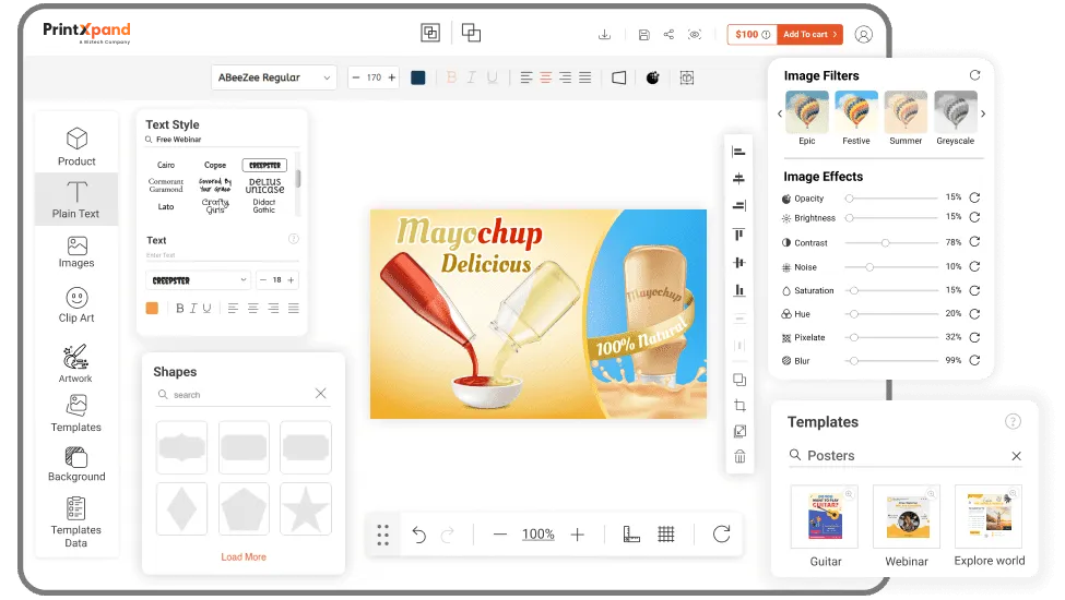 Poster Design Tool - Text Features