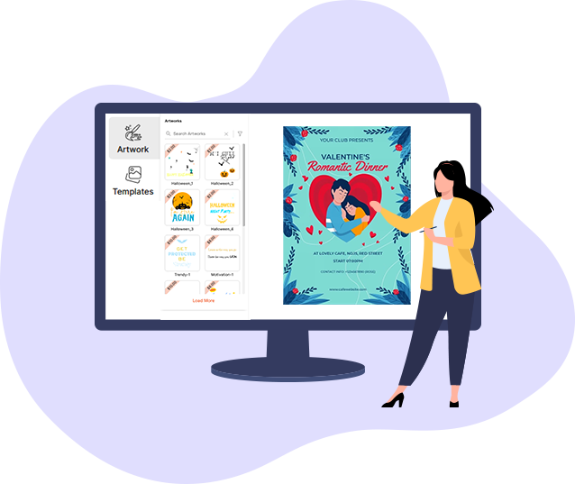 Powerful Backend Panel of Online Flyer Designer