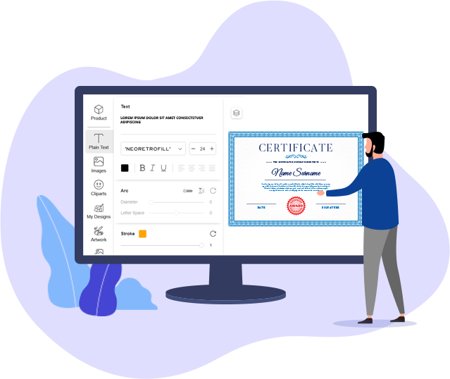 Text-Related Features of Certificate Design Tool