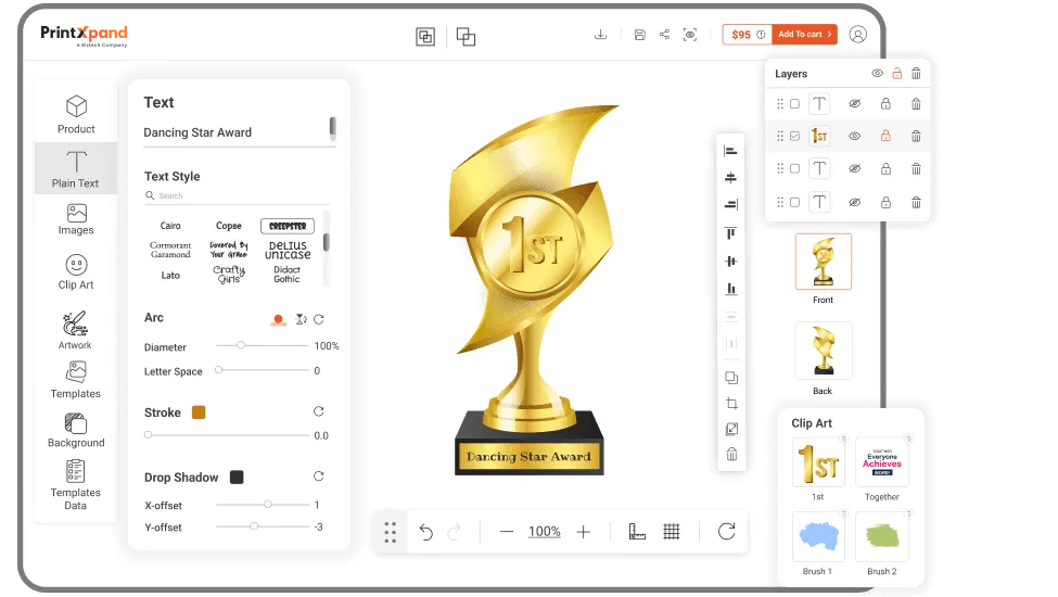 Trophy Design Tool - Highlights Feature