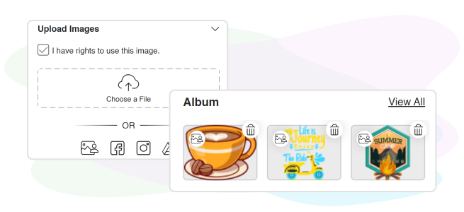 Upload Images of Your Choice