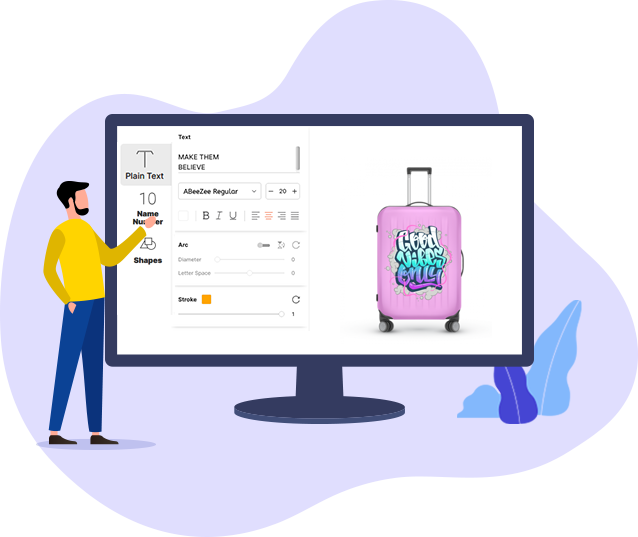 Various Text Related Features of Bag Design Software