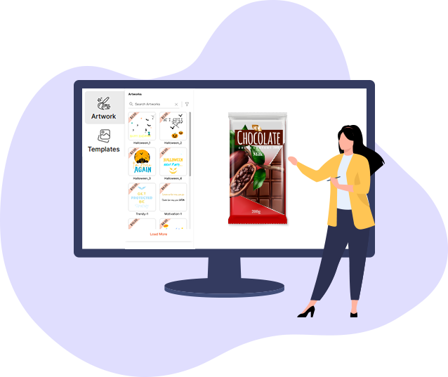 Visual Features of Online Label Designer